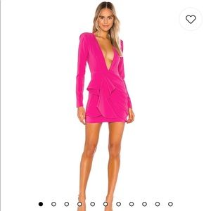 X Revolve Fena Mini Dress in Fuchsia